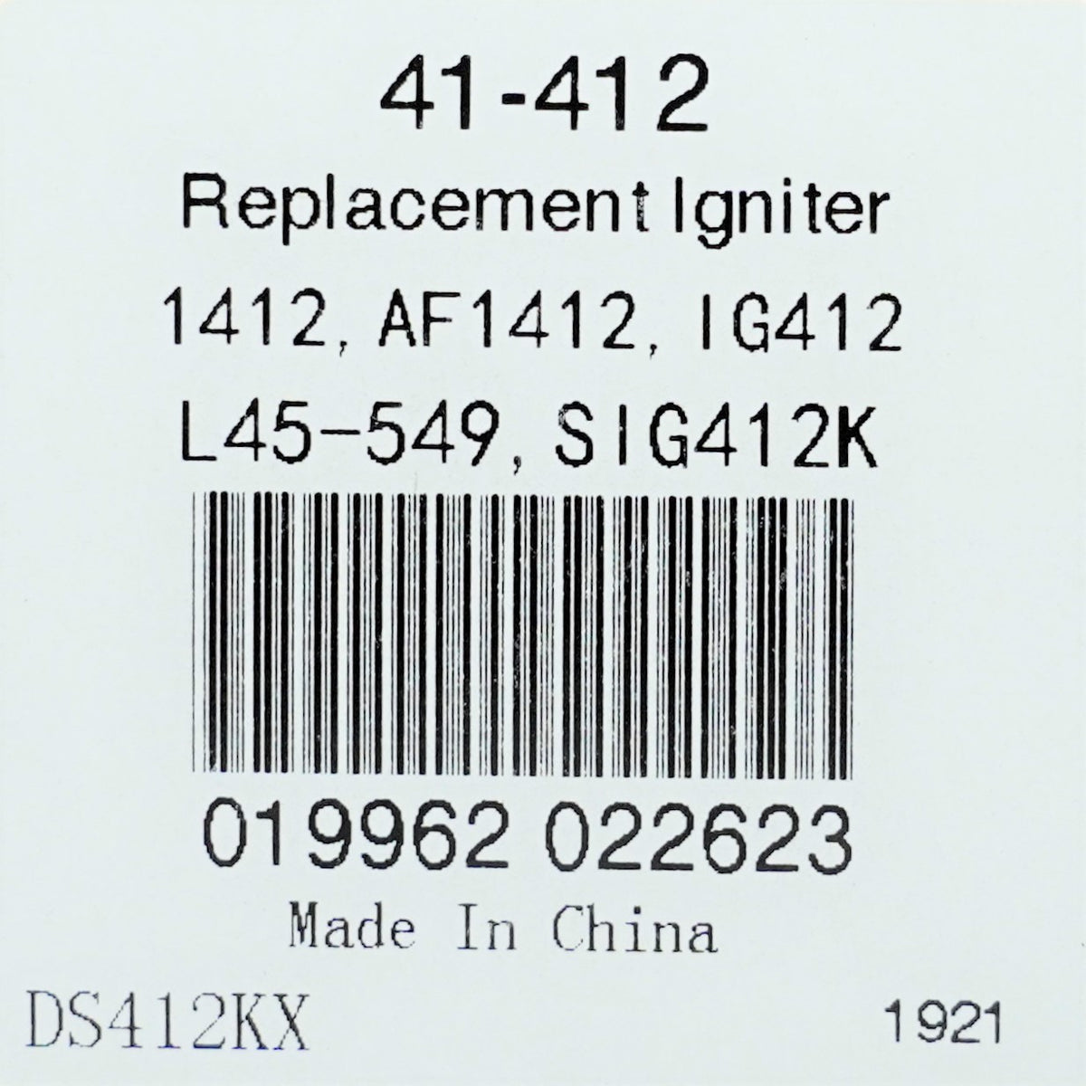 Furnace Igniter Replacement for Robertshaw 41-412 Goodman B1401009 1009604 271NM
