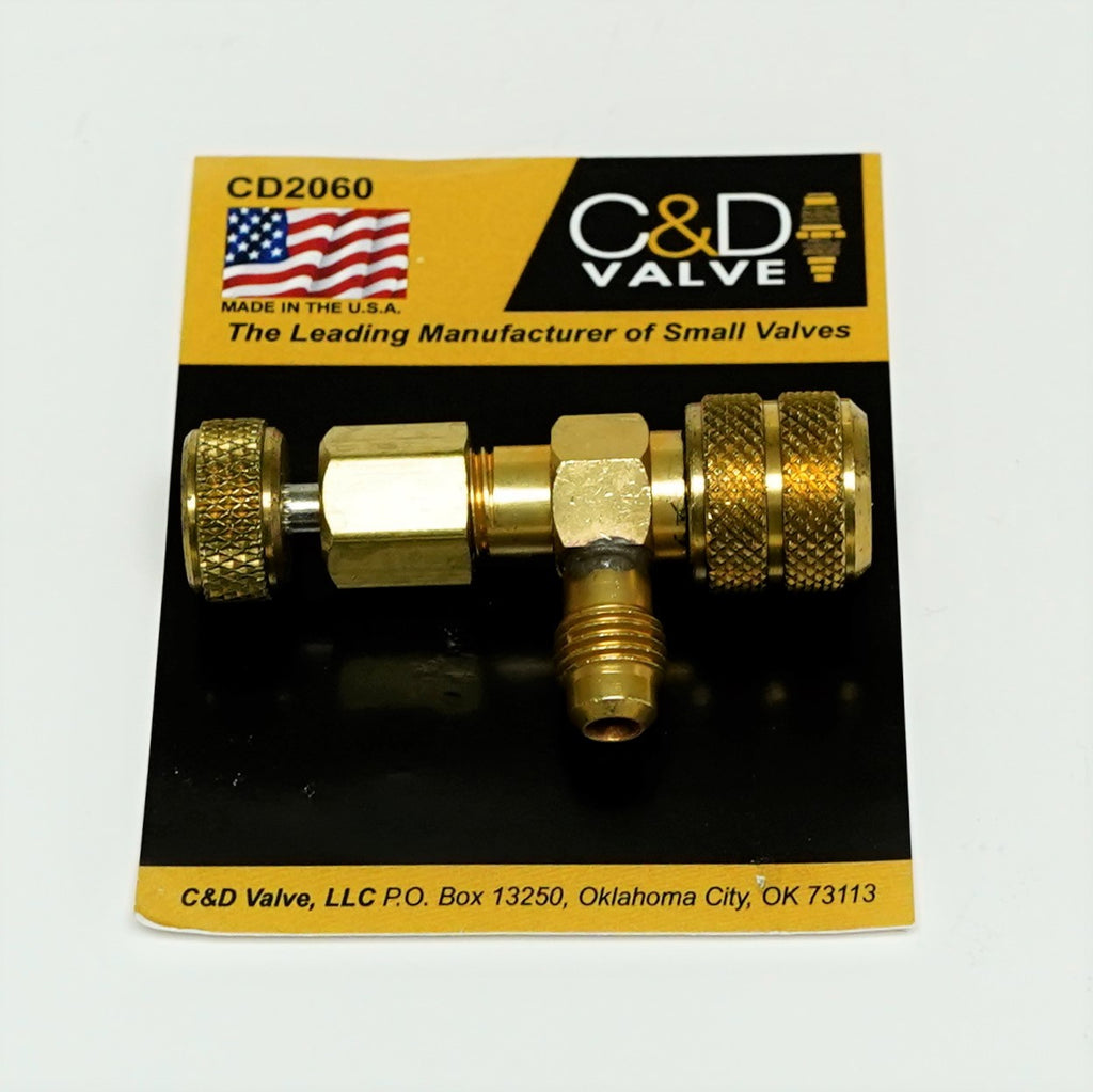 C&D Valve Large Thumb Screw Core Depressor, Coupler Attaches to 1/4" Flare