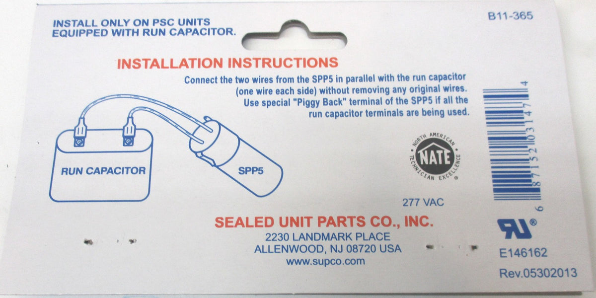 SPP5 10pk Hard Start Super Boost HVAC Relay and Start Capacitor