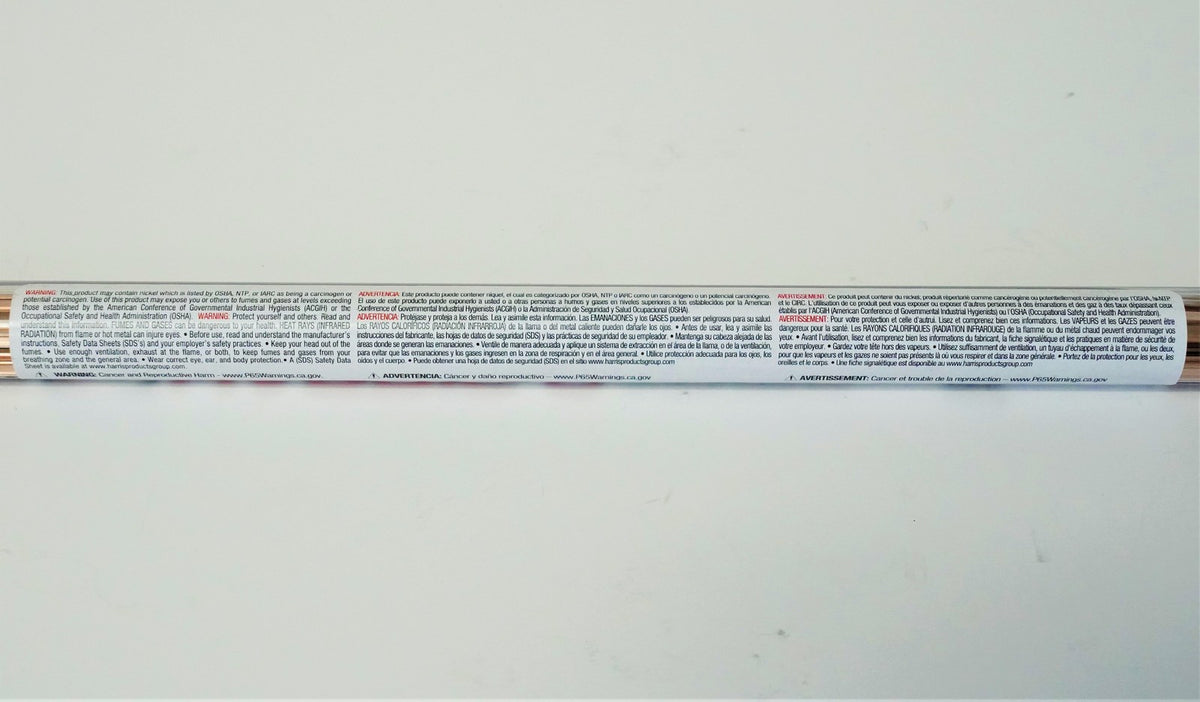 Harris 0 Phos-Copper 1/8" Brazing Alloy Solder 28 Sticks 0620F1 21035