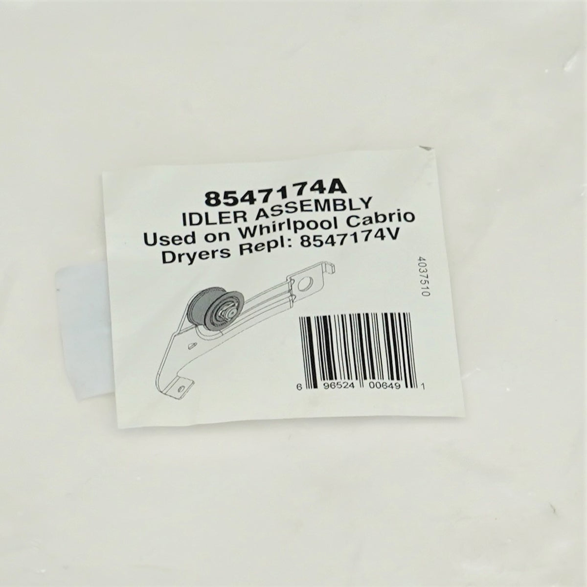 Dryer Idler Pulley Wheel Assembly Replacement for Whirlpool Cabrio 8547174V