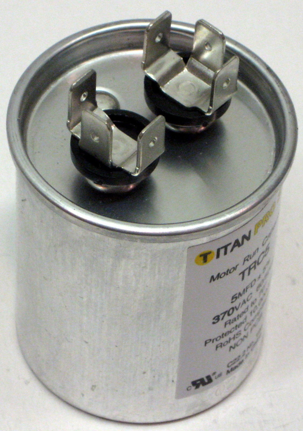 TitanPro TRC5 HVAC Round Motor Run Capacitor 5 MFD/UF 370 Volts