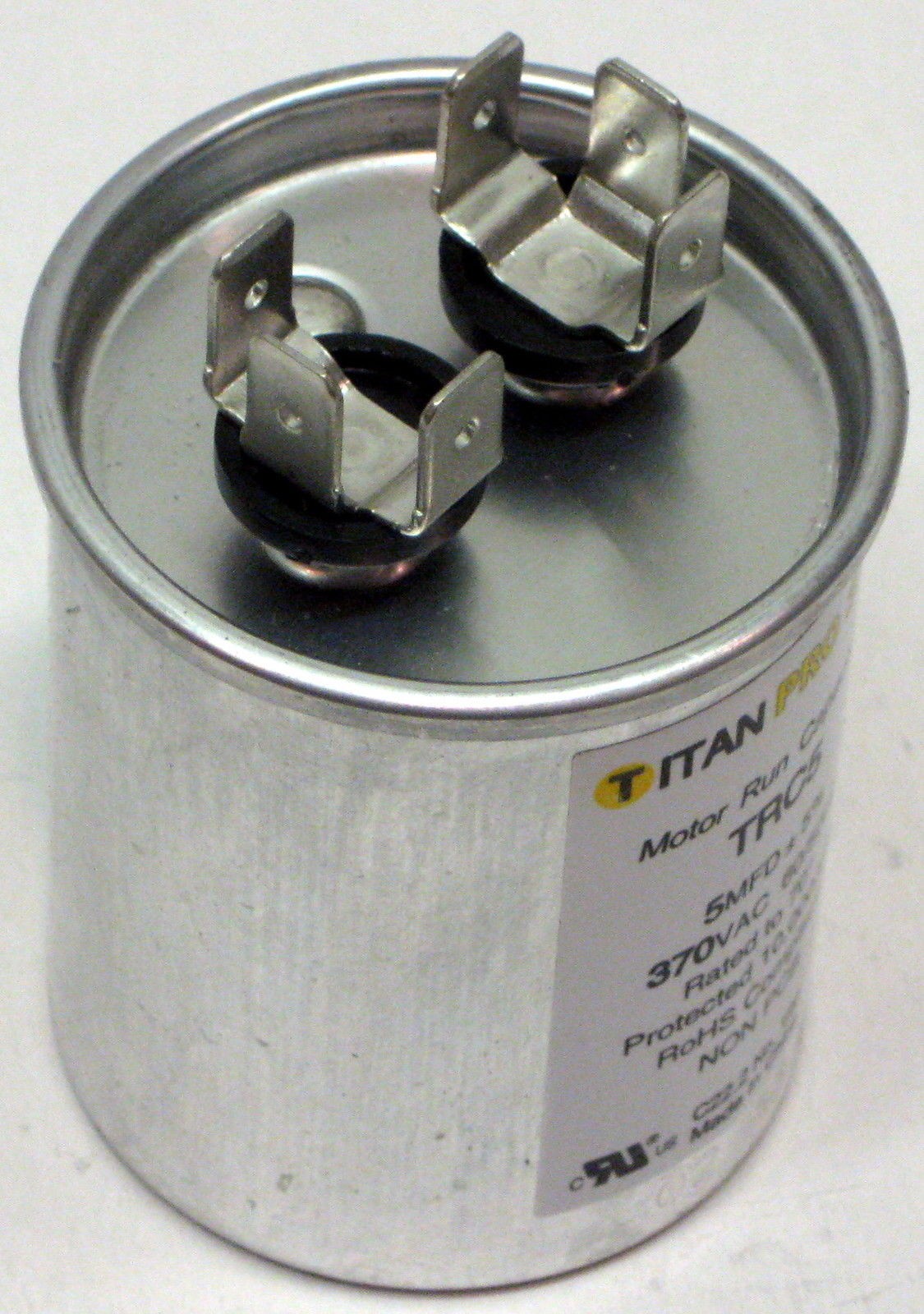 TitanPro TRC5 HVAC Round Motor Run Capacitor 5 MFD/UF 370 Volts