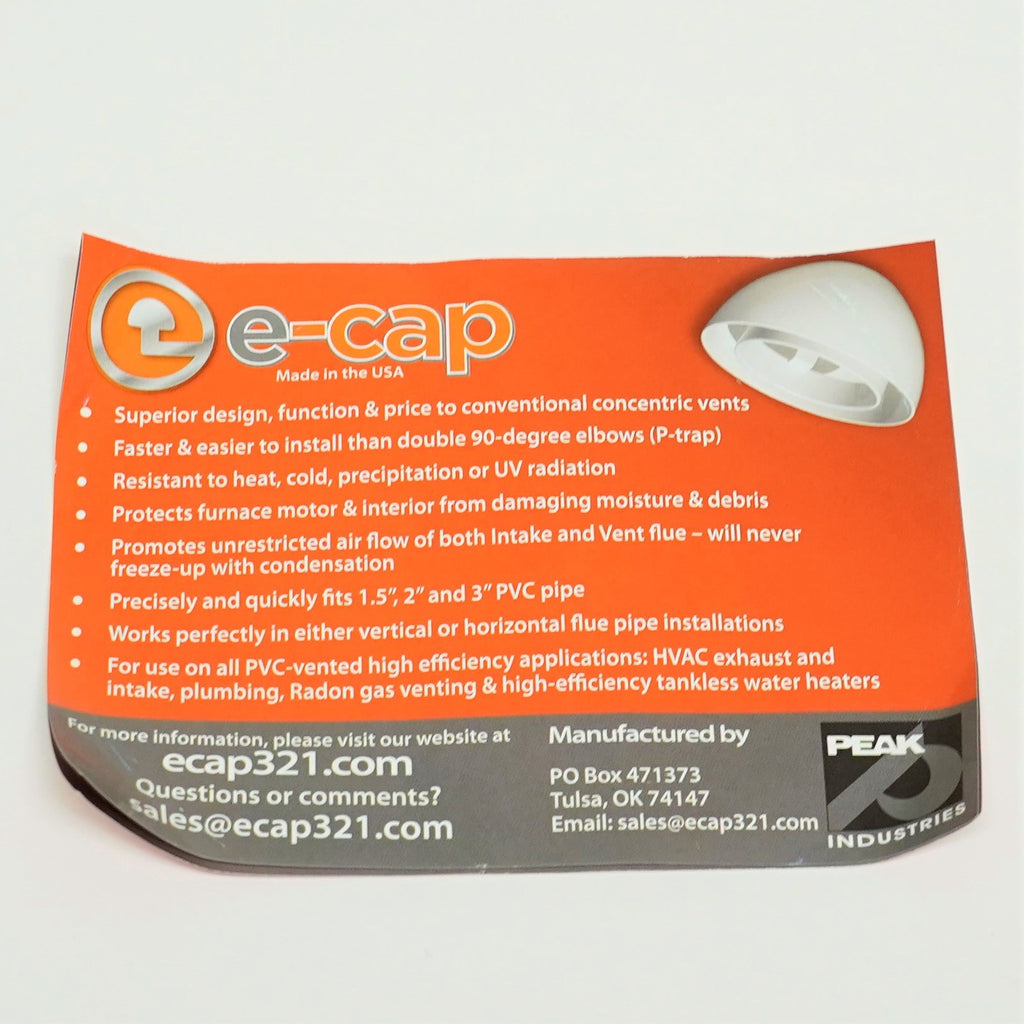 ECAP321 PVC Flue Pipe Rooftop Vent Cap