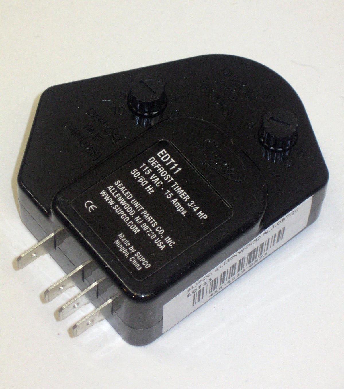 EDT11 SUPCO Refrigerator Defrost Timer Control Universal 120 Volt 15 Amp