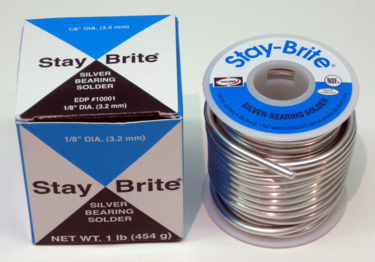 Harris SB61 Stay Brite Silver Bearing Solder 1/8" x 1 lb Spool