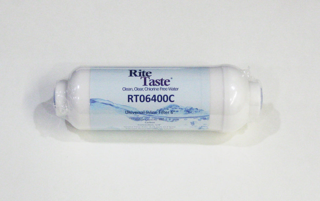 Rite Taste RT06400C 6" Universal Inline Refrigerator Water Filter 1/4" fittings