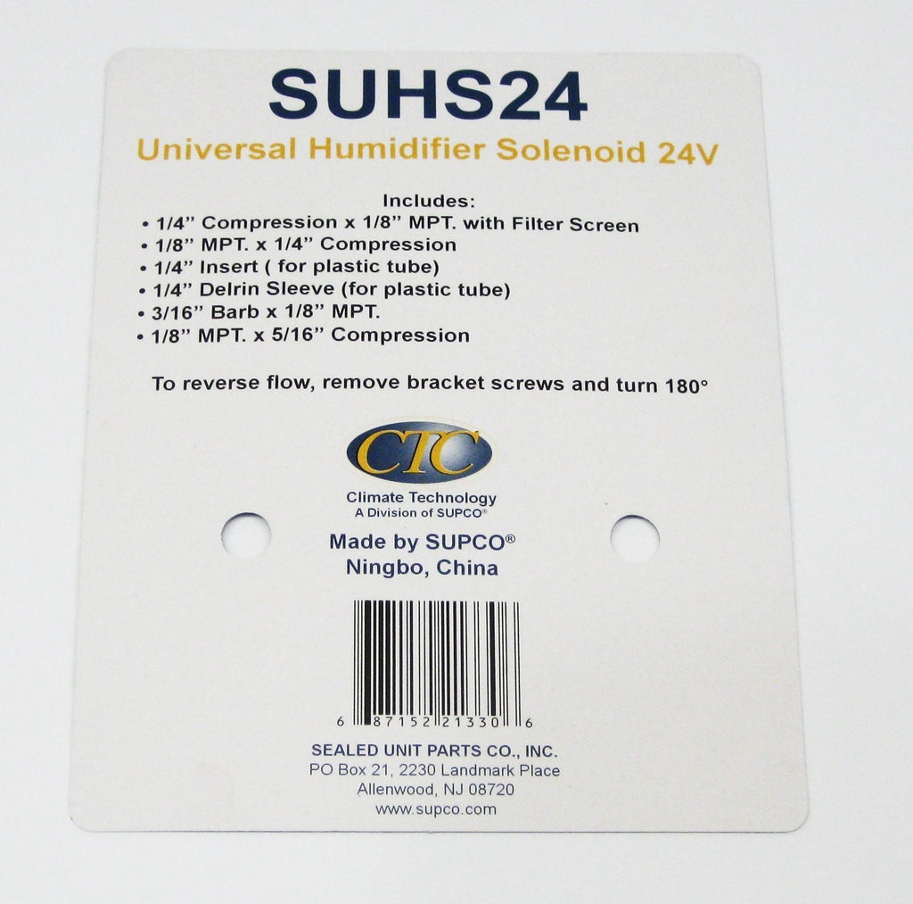 Supco UHS24 Humidifier Solenoid Valve for Aprilaire 4040 General 990-53