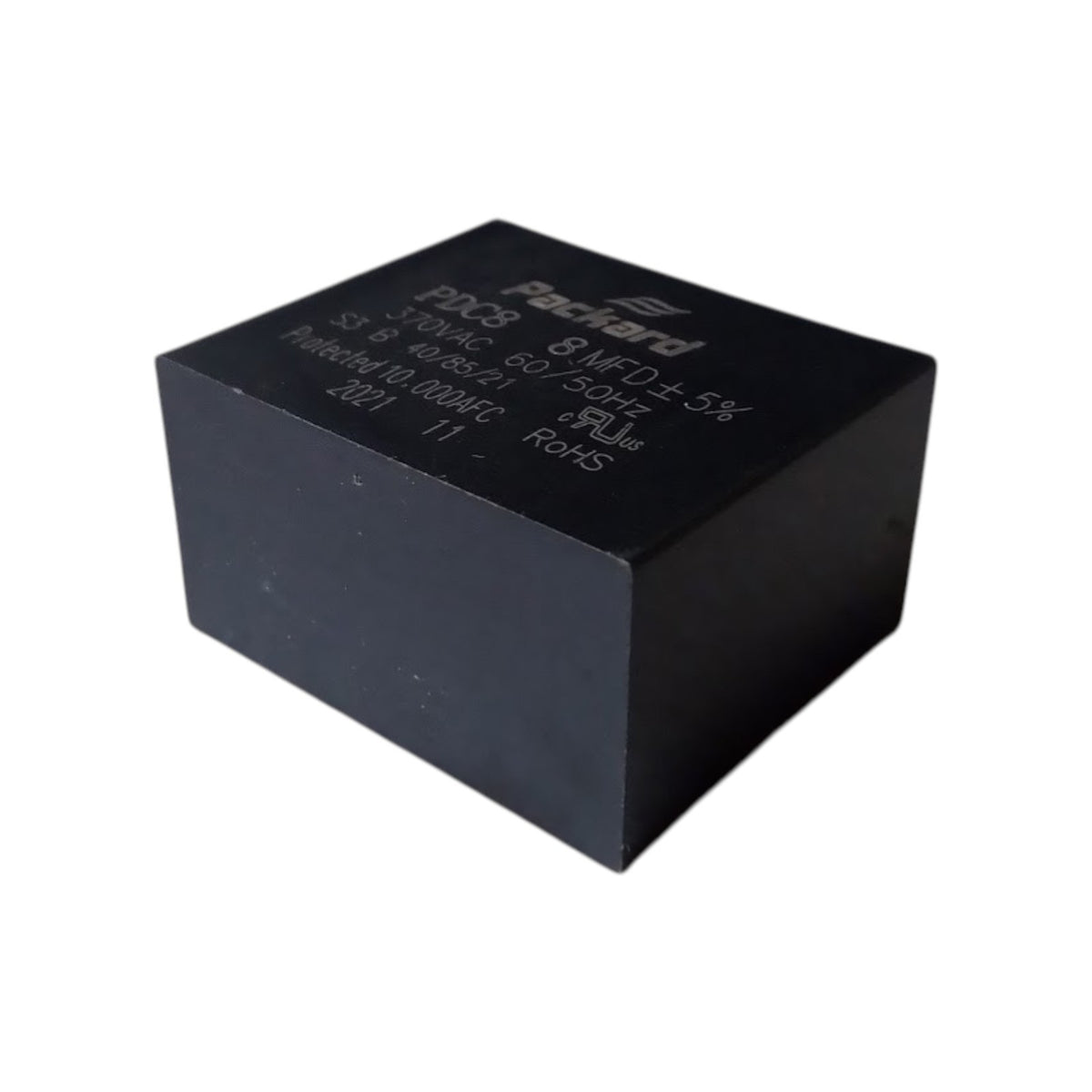 Packard PDC8 HVAC Dry Motor Run Capacitor. 8 MFD/UF 370 Volts