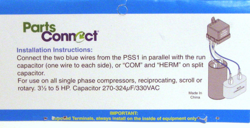 HVAC Air Conditioning Super Torque Kick Start Potential Relay & Capacitor PSS1