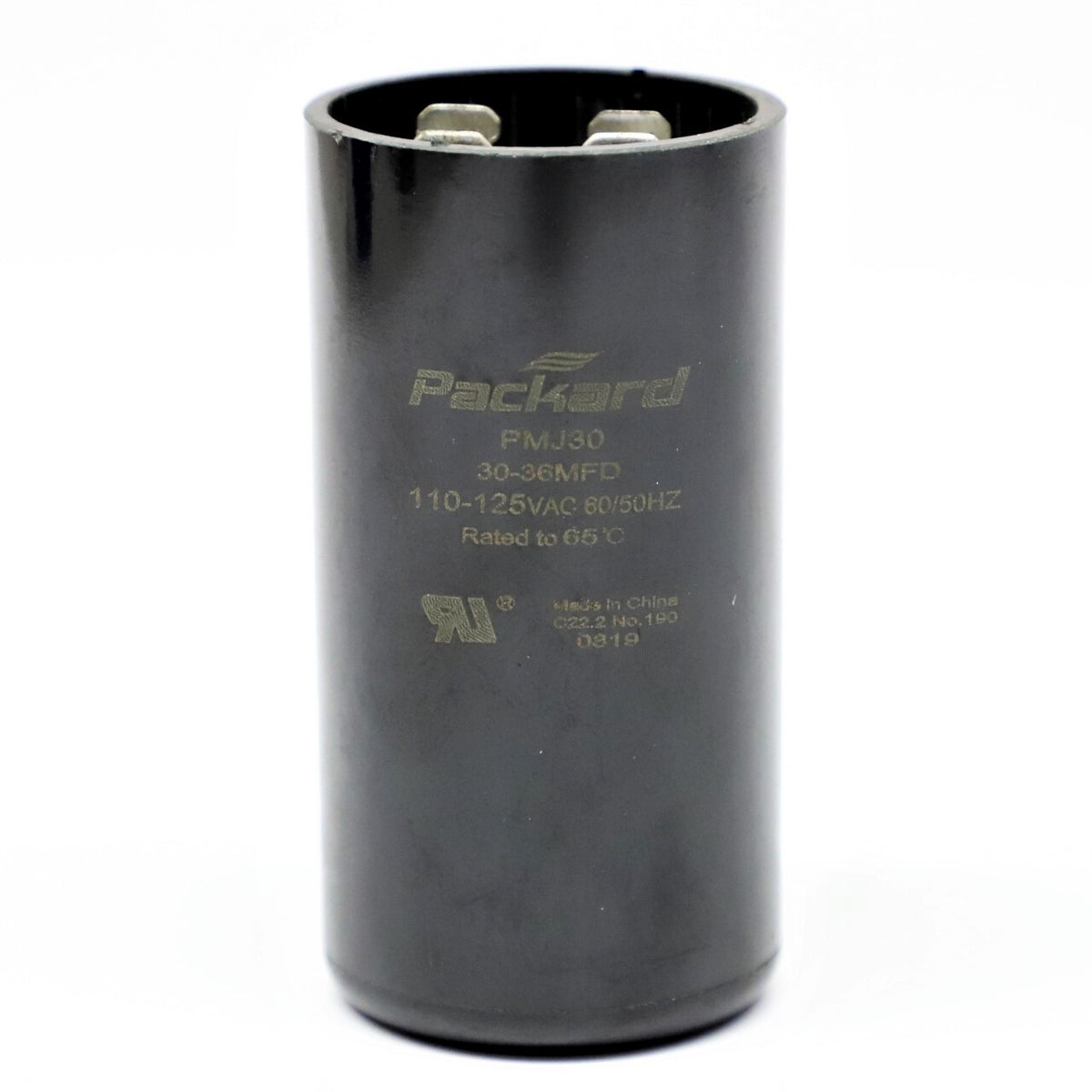 Packard PMJ30 Motor Start Capacitor 30-36 MFD UF / 110-125 VAC