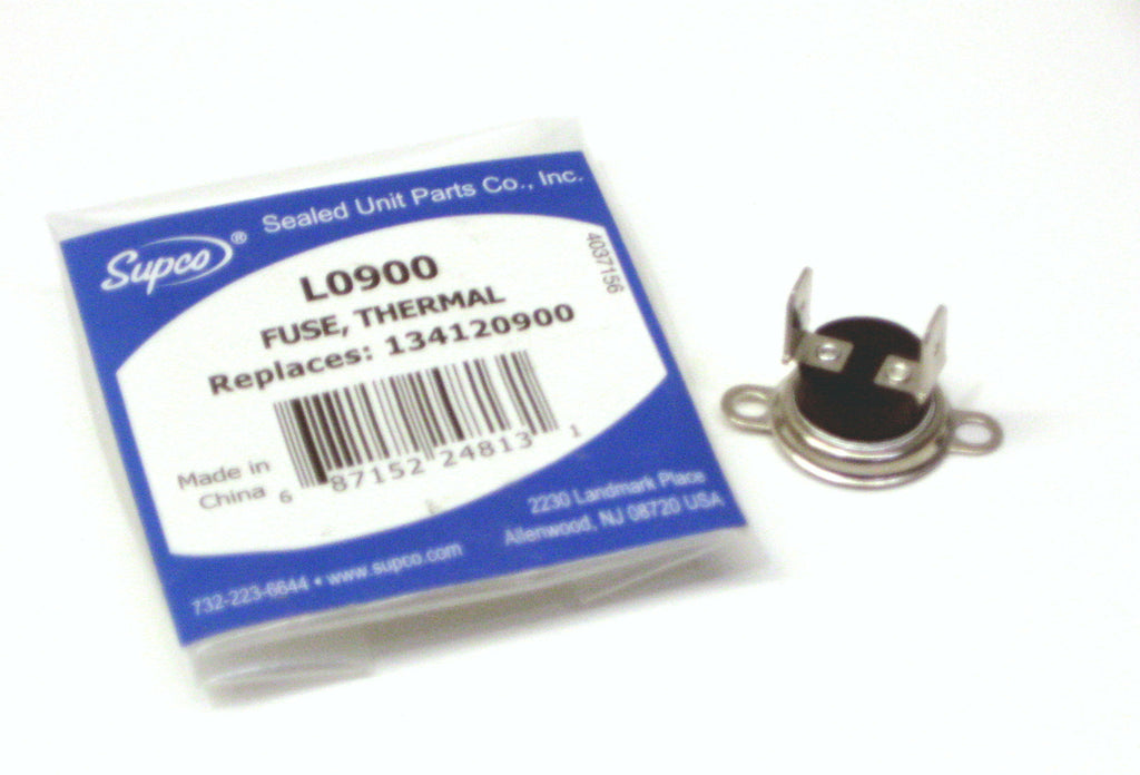 Supco L0900 Dryer Thermal Fuse Replaces Electrolux 134120900