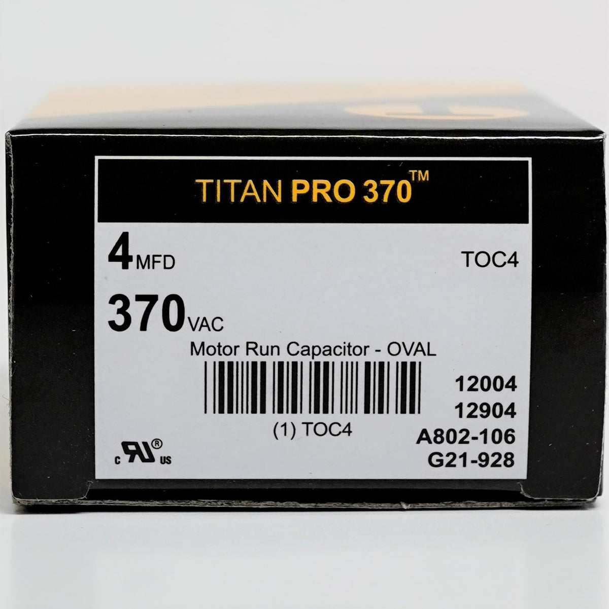 TitanPro TOC4 HVAC Oval Motor Run Capacitor 4 MFD/UF 370 Volts