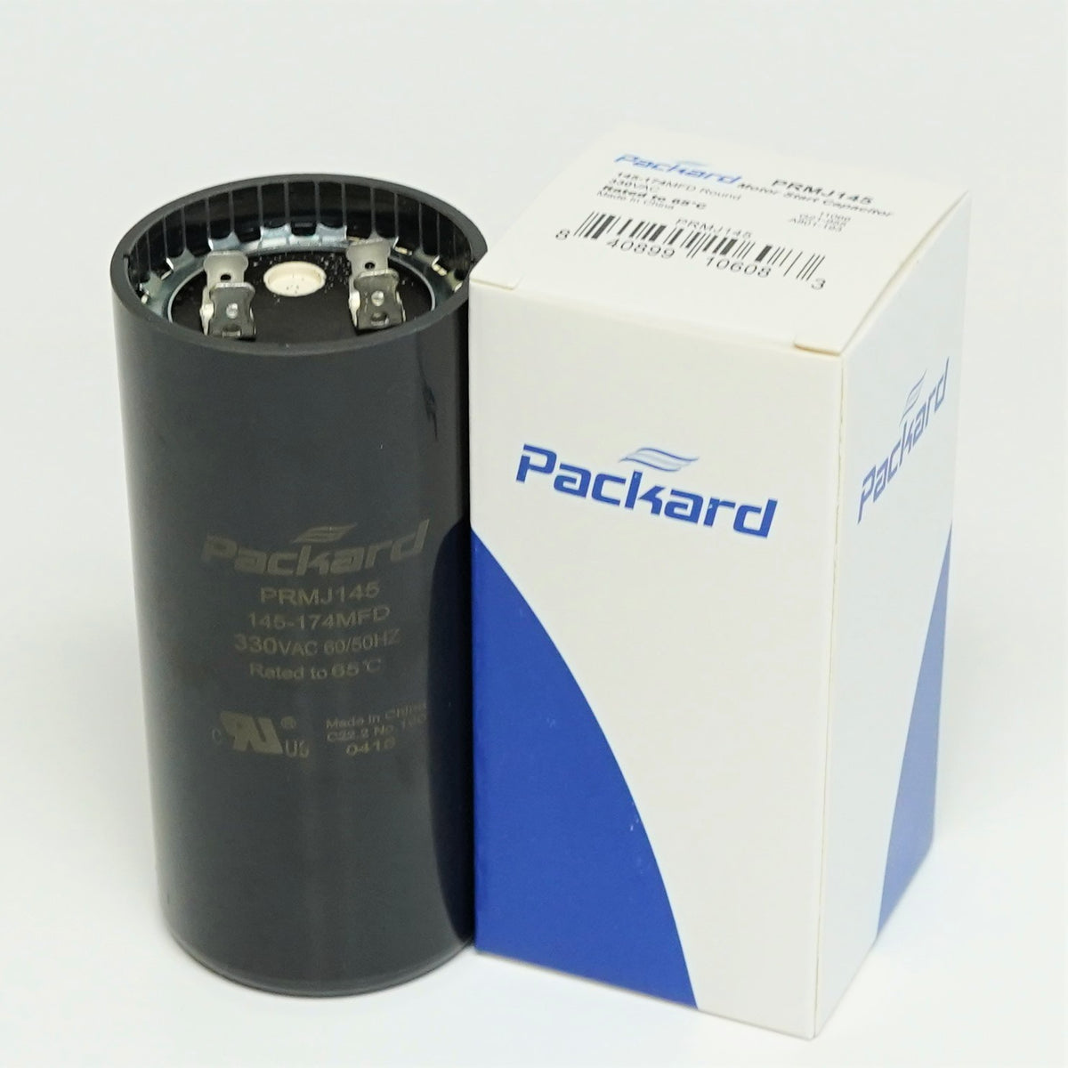Packard PRMJ145 Motor Start Capacitor 145-174 MFD UF / 330 VAC