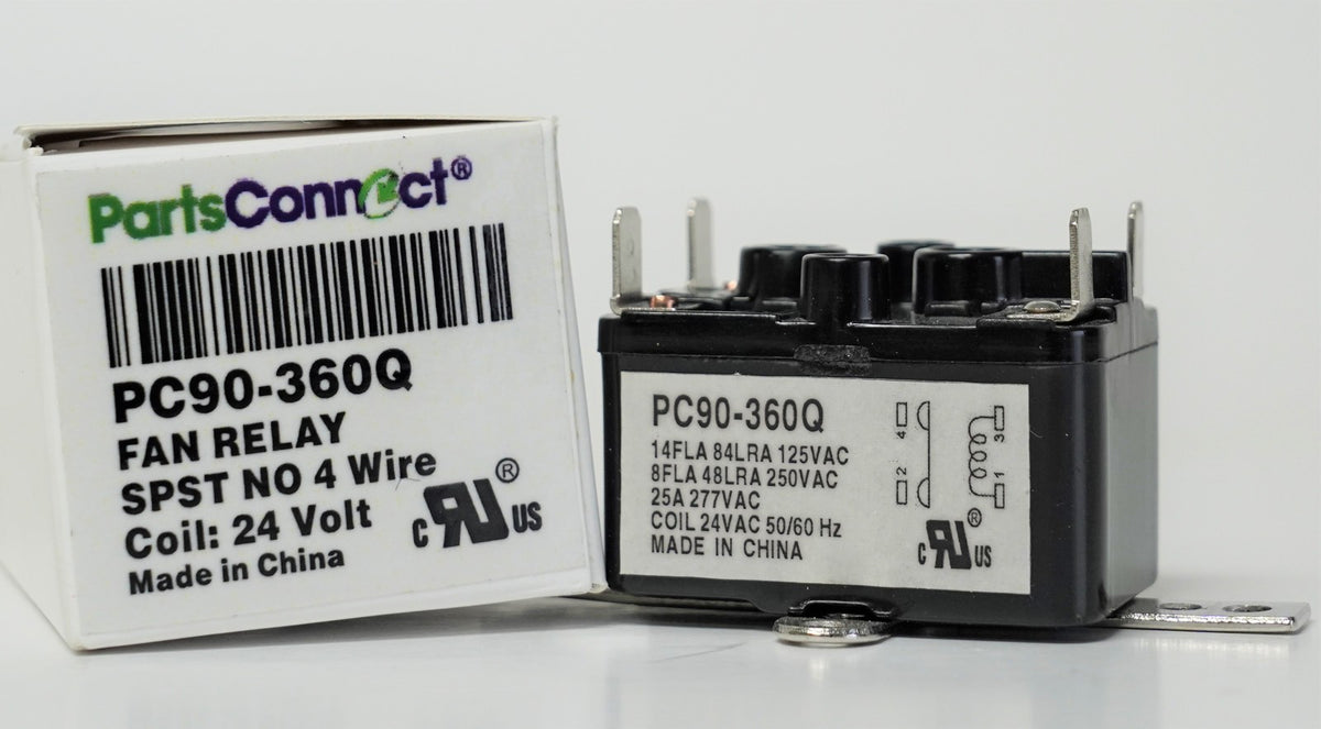 90-360 Enclosed General Purpose Fan Relay 24V SPST 184
