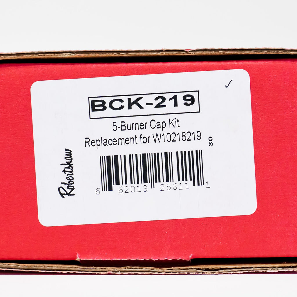 Gas Range Burner Cap Black 5 Pack Kit for Whirlpool Amana W10218219