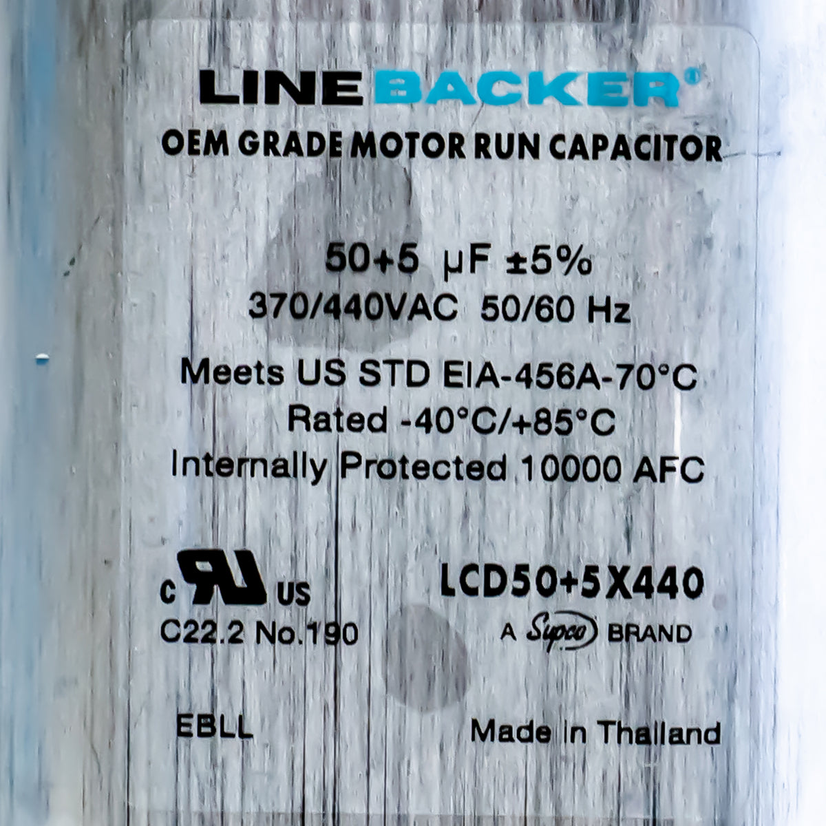 Supco Capacitor Oval Dual Run 50 + 5 uf mfd 370/440 Volts for HVAC Motors