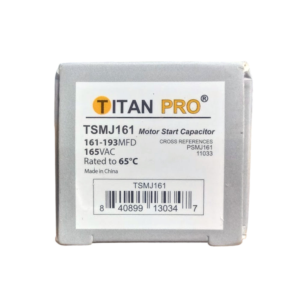 Titan Pro TSMJ161 Motor Start Capacitor 161-193 MFD UF / 165 VAC