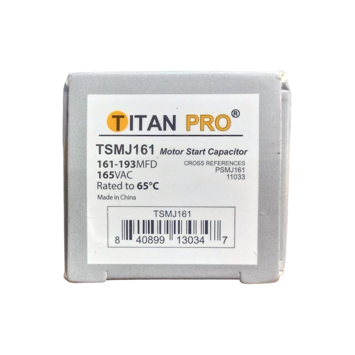 Titan Pro TSMJ161 Motor Start Capacitor 161-193 MFD UF / 165 VAC