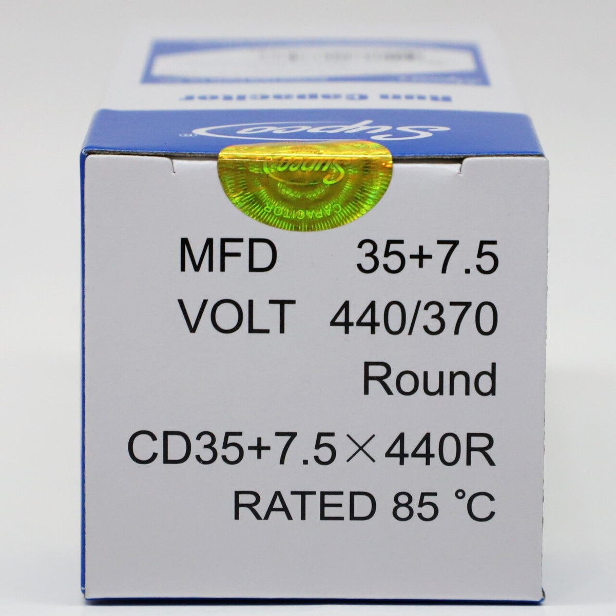 Supco CD35+7.5X440R HVAC Motor Round Dual Run Capacitor 35 + 7.5 MFD 440 Volts