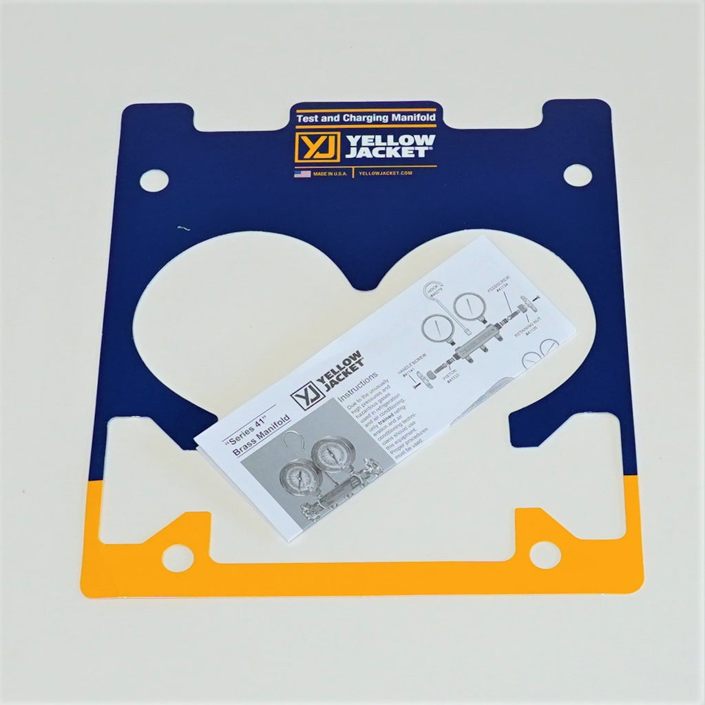 Yellow Jacket 42021 Test and Charging Manifold with 3-1/8" Gauges R32/410A