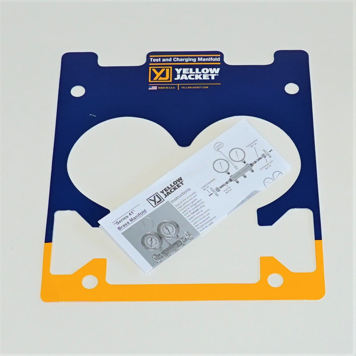 Yellow Jacket 42021 Test and Charging Manifold with 3-1/8" Gauges R32/410A