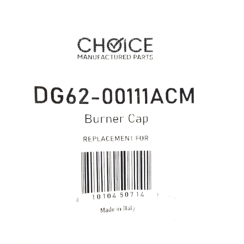Choice Part DG62-00111A Gas Range Stove Small Burner Cap for Samsung.
