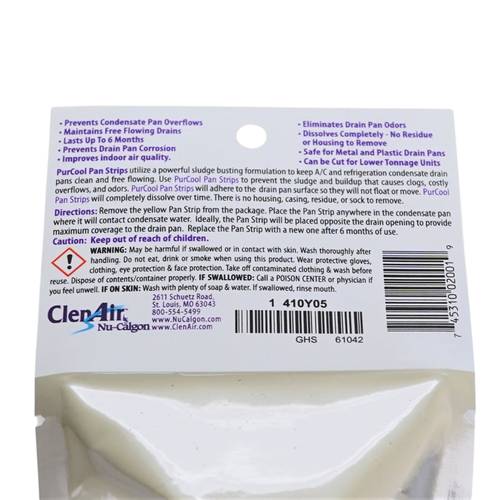 2001D ClenAir Pur Cool Air Conditioner Condensate Drain Pan Treatment Strips IAQ