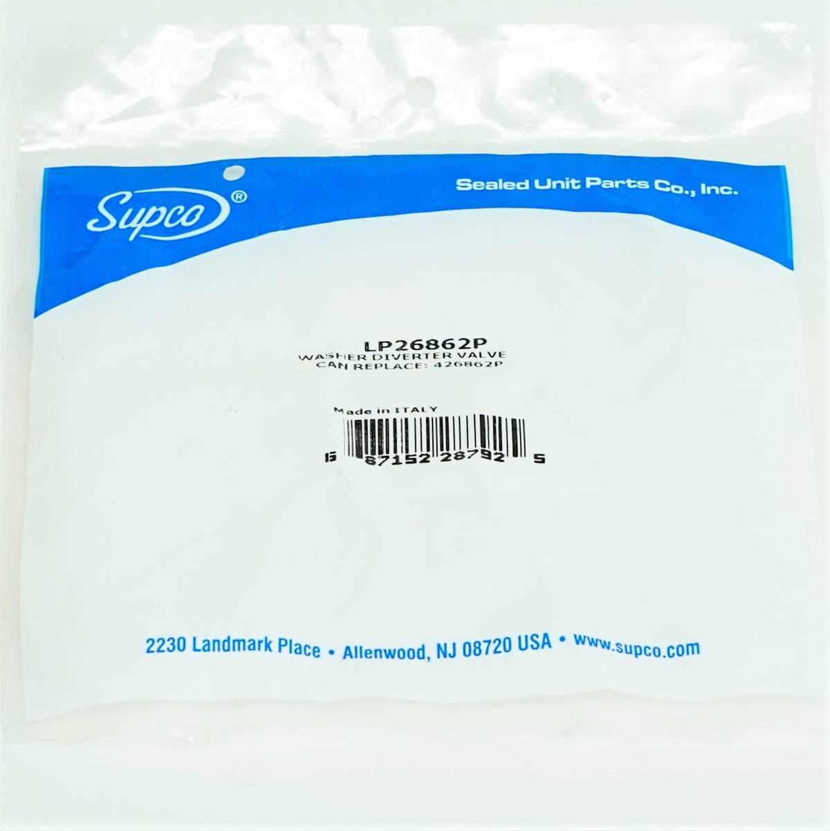 Supco LP26862P Replacement Washer Diverter For Fisher & Paykel 426862P