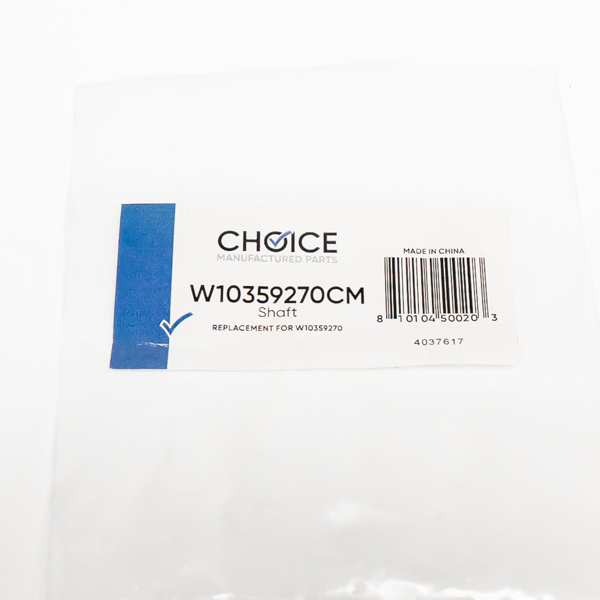 Choice W10359270 Dryer Drum Support Roller Shaft Left Side for Whirlpool