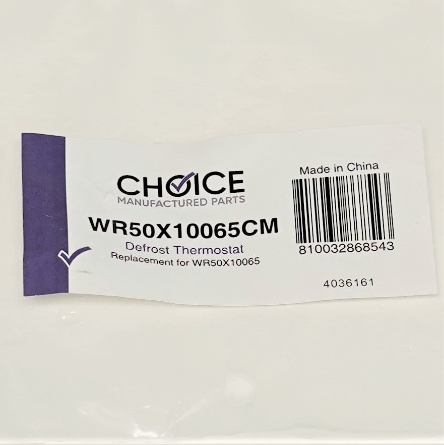 Choice Parts WR50X10065 for GE Refrigerator Defrost Thermostat Termination