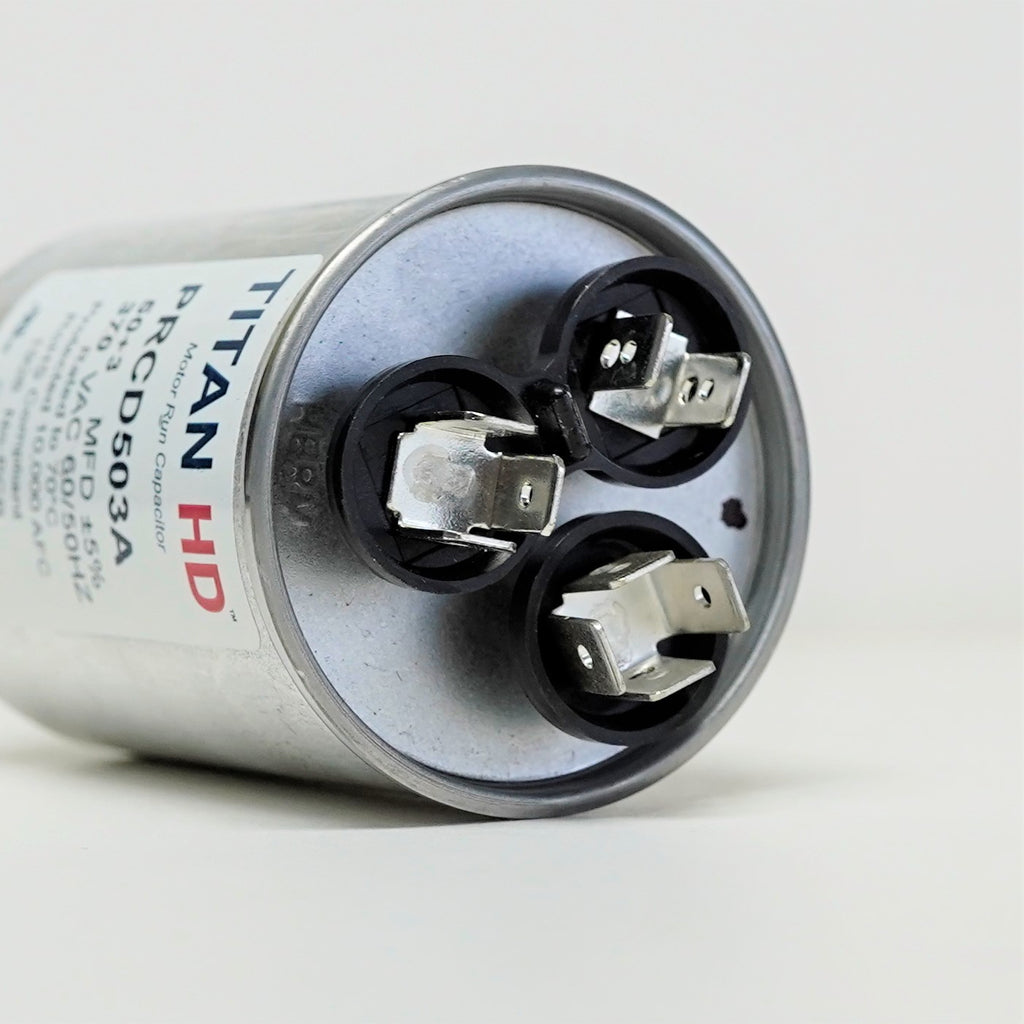 TitanHD PRCD503A American-Made HVAC Round Motor Run Dual Capacitor 50/3 MFD/UF