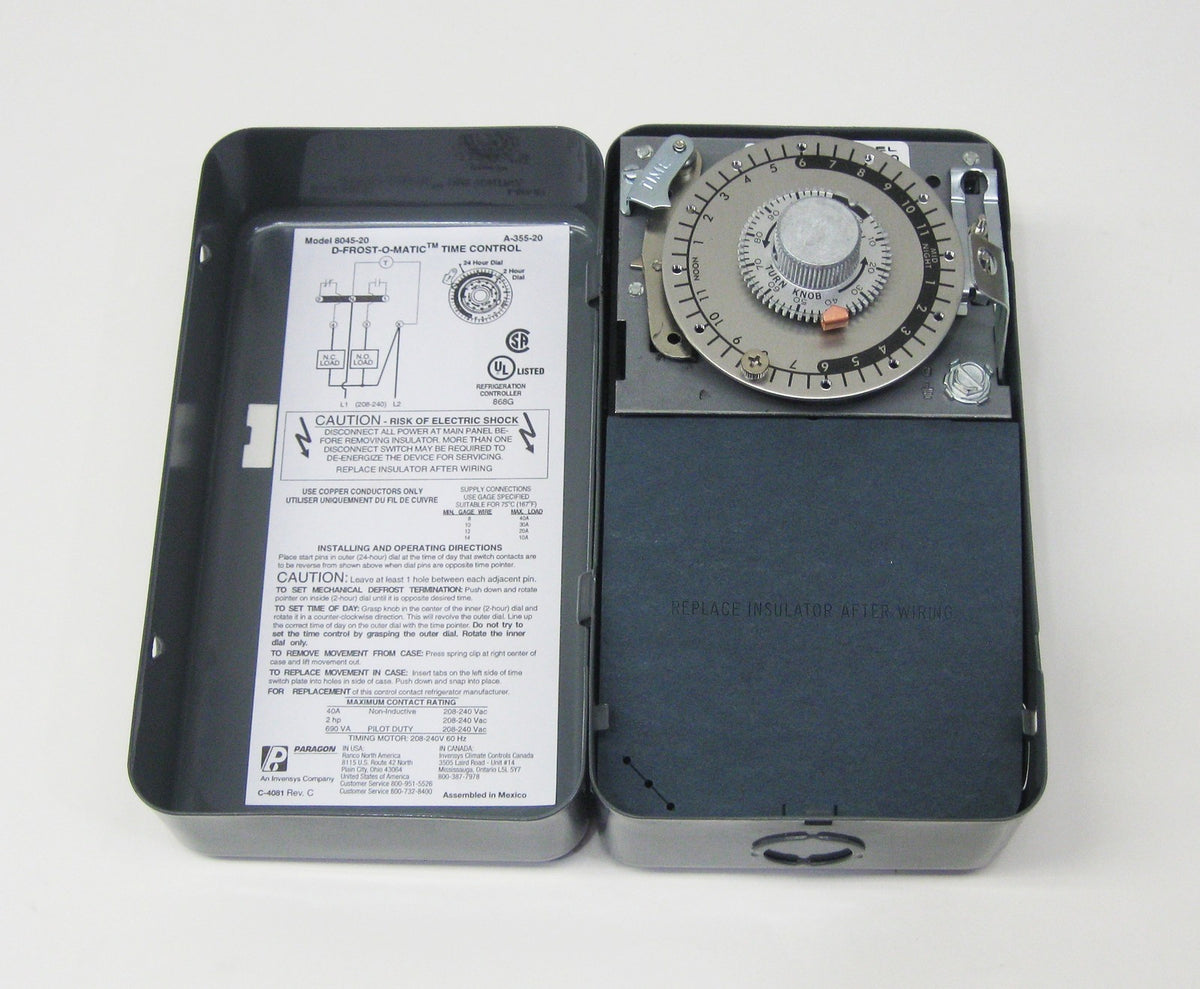 Paragon 8045-20 Defrost Control Commercial Refrigeration Timer