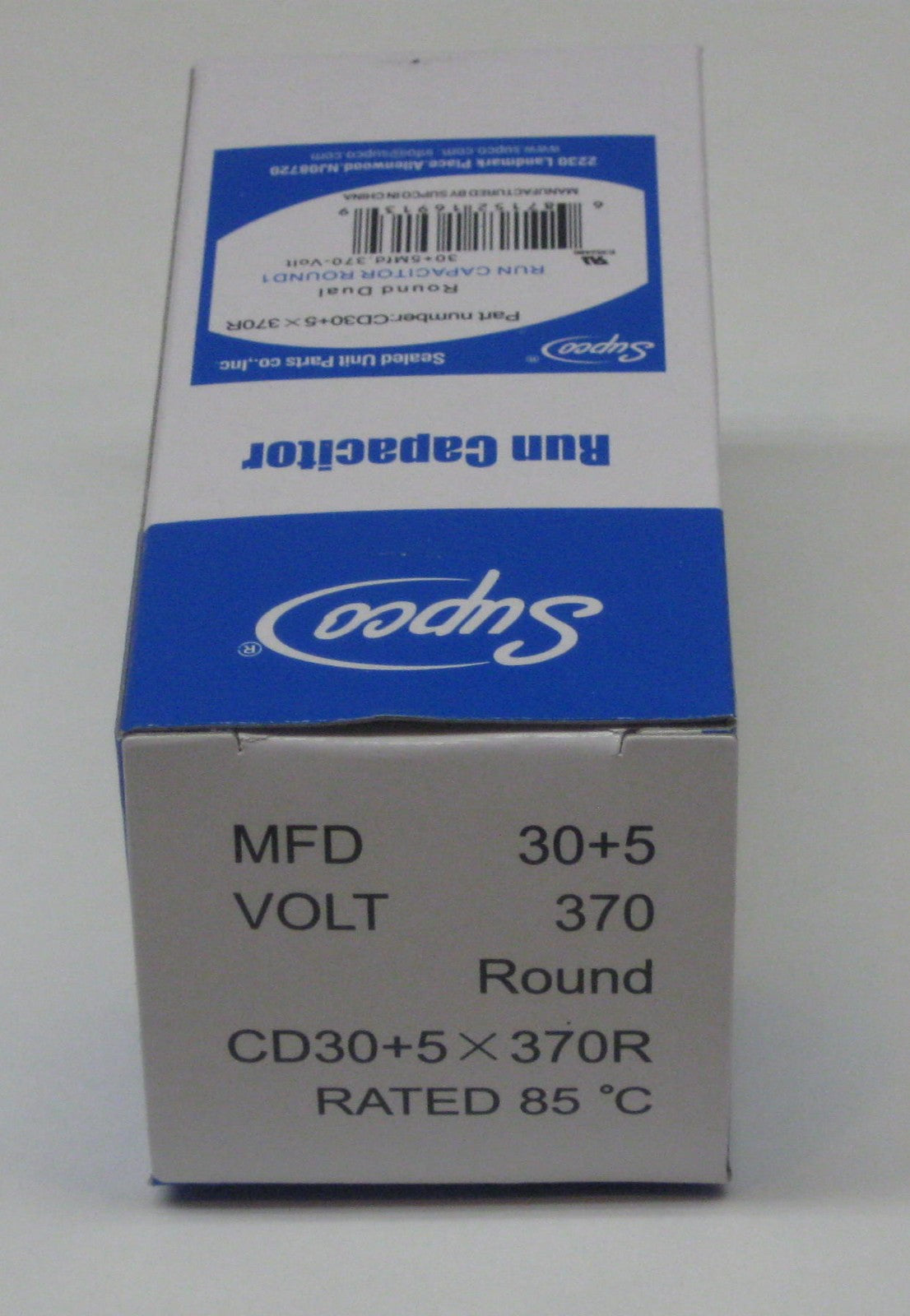 Air Conditioning HVAC Round Dual Motor Run Capacitor 30 + 5 MFD 370 Volt