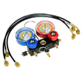 Aluminum Charging Manifold with 18" Hoses R600a R290 R134a HVAC Refrigeration