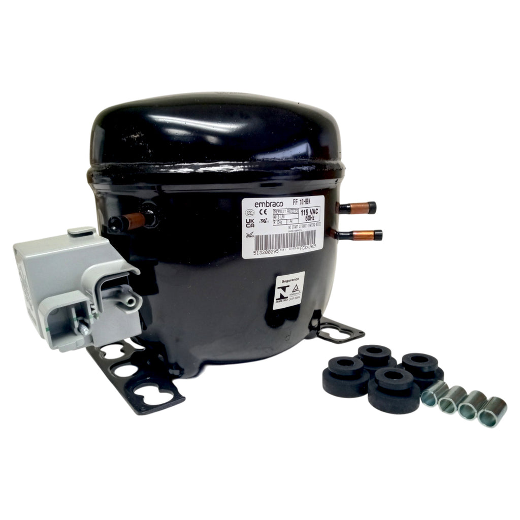 Embraco FF10HBK Refrigerator Compressor 1/4+HP L/MBP R-134a 115V