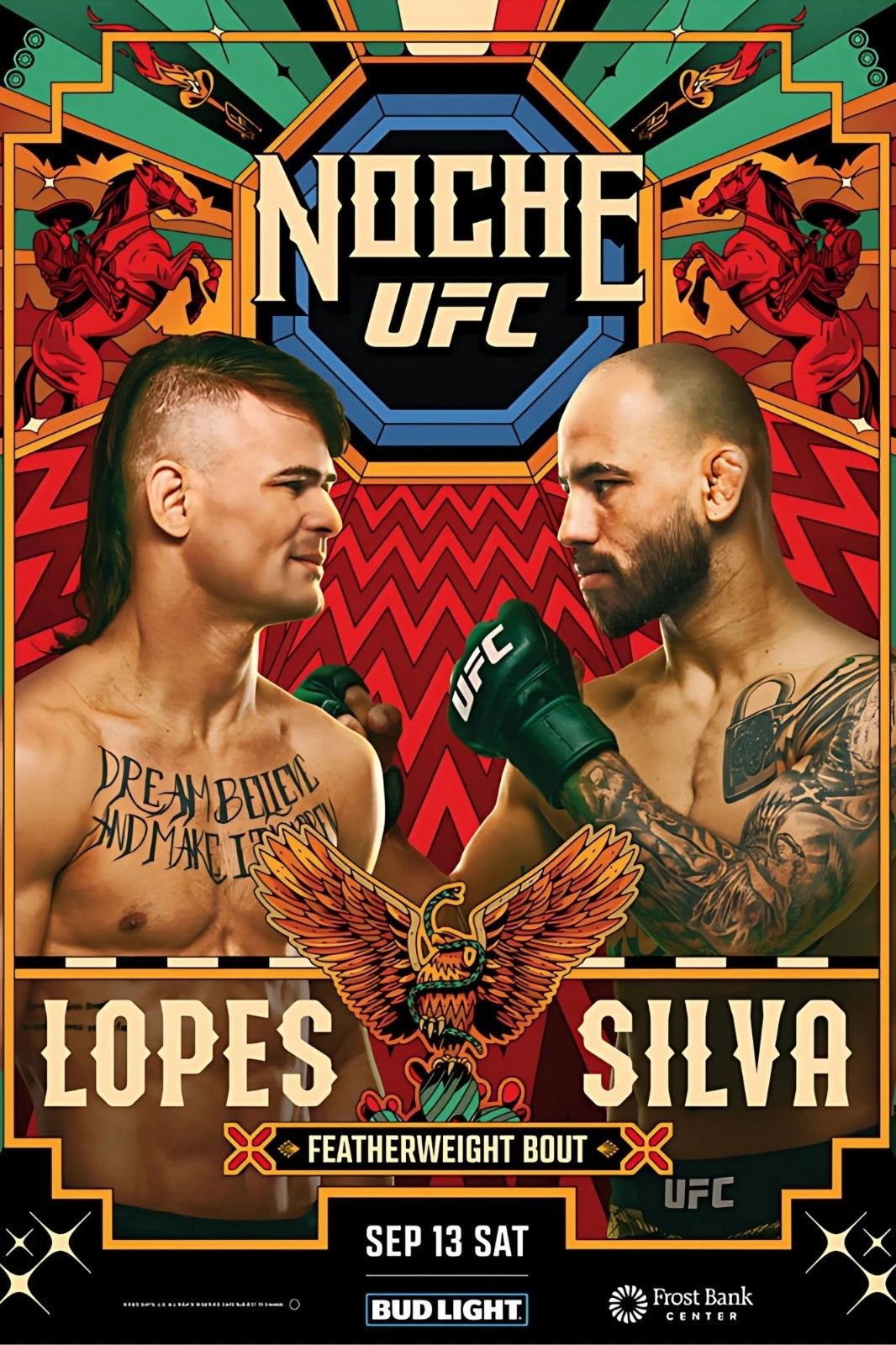 UFC Noche Lopes vs Silva Reprint 12x18 - Poster | Canvas Wall Art Print