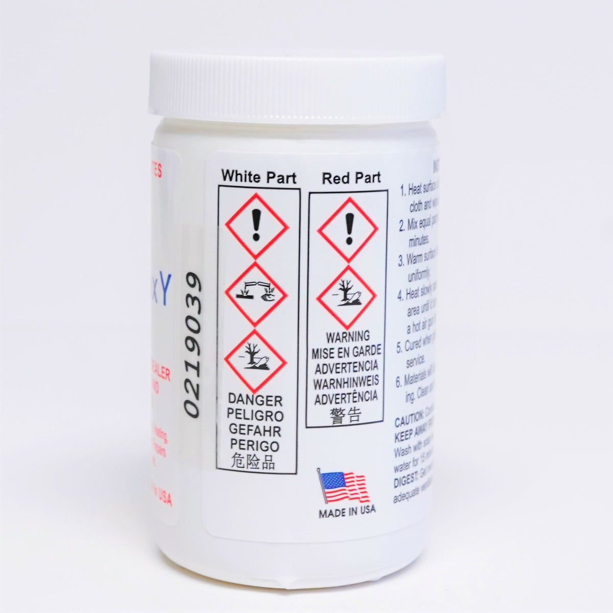 Supco HS12001 Red Epoxy Repair Kit for Metals & Rigid Plastics