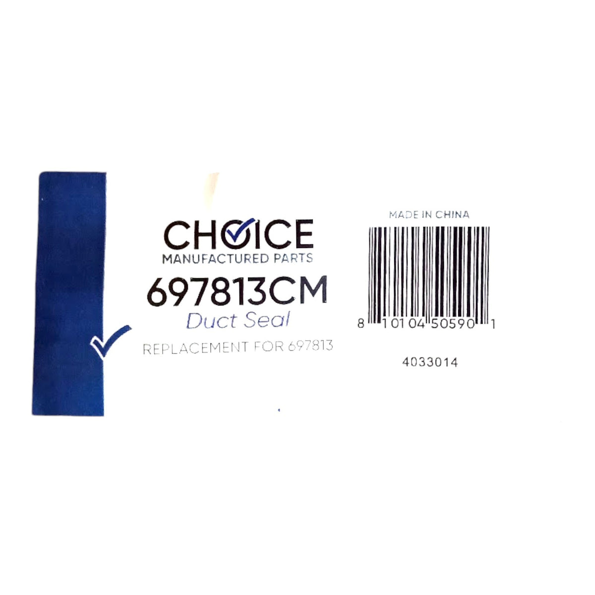 Choice Manufactured Part 697813 Dryer Outlet Housing Duct Seal for Whirlpool