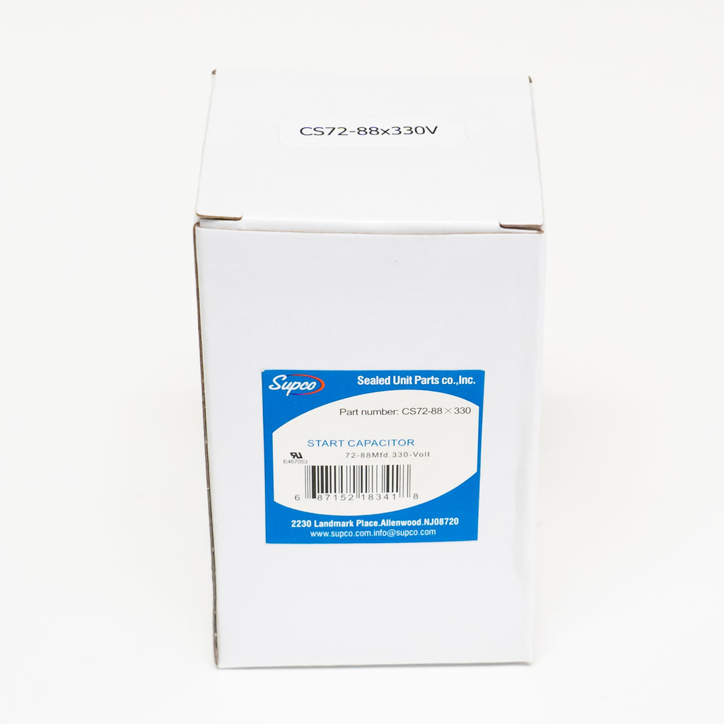Supco Motor Start Capacitor 72-88 MFD UF / 330 VAC