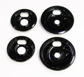 Range Burner Drip Bowl Set for Whirlpool 2 of W10290353 2 of W10290350 Porcelain