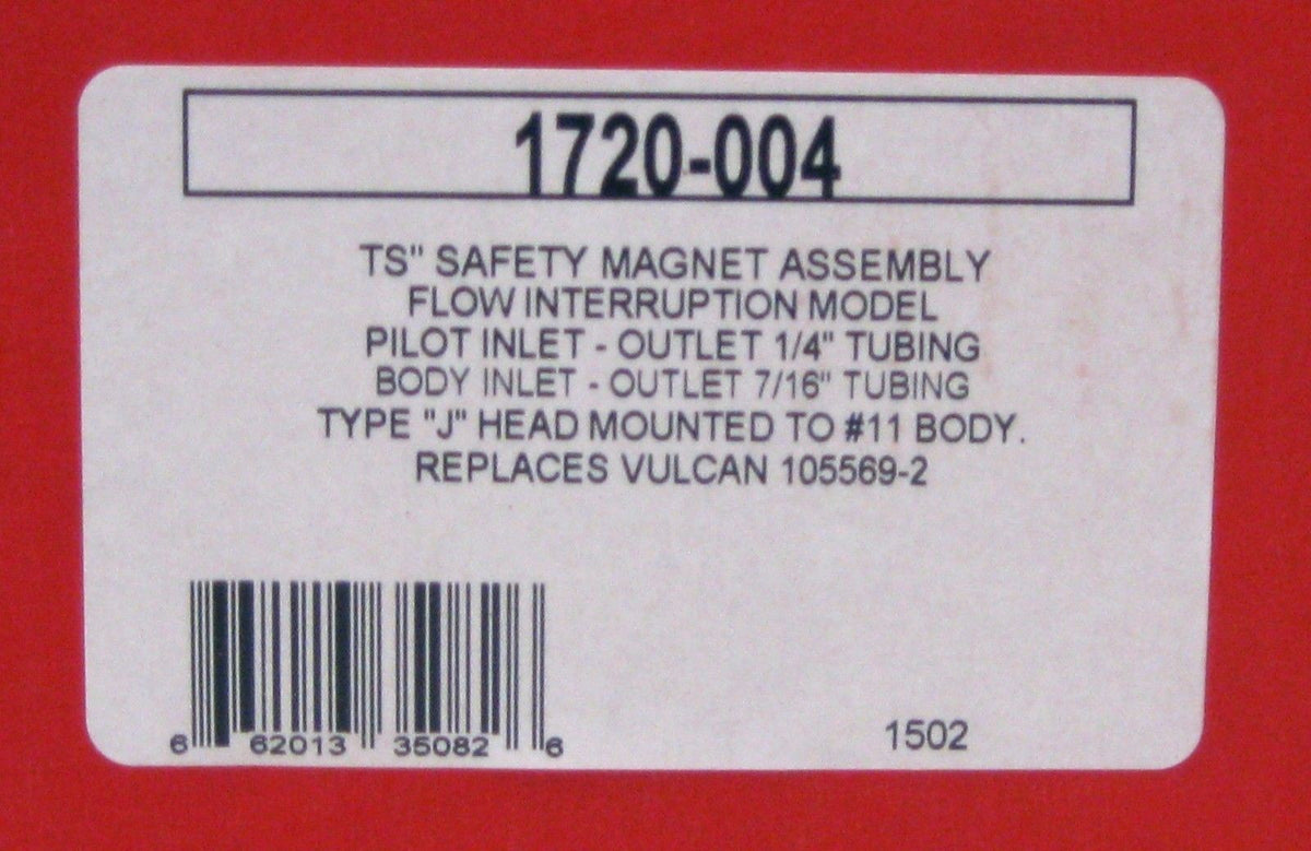 1720-004 Robertshaw Gas Oven Safety Body & Magnet for 54-1020 TS11J 105569-2