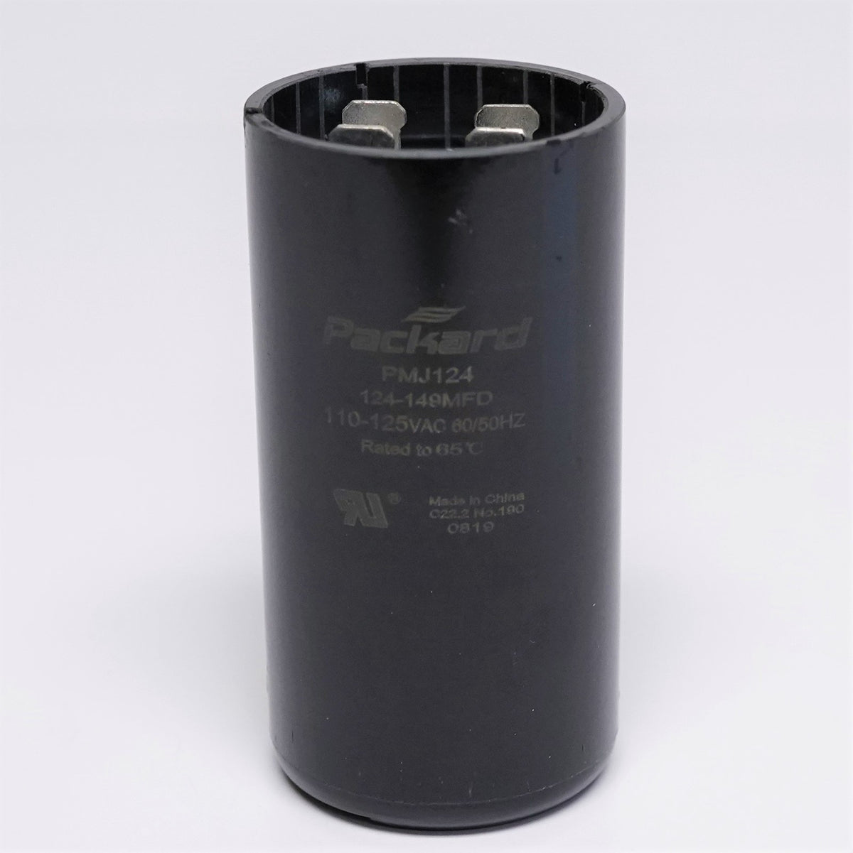 Packard PMJ124 Motor Start Capacitor 124-149 MFD UF / 110-125 VAC