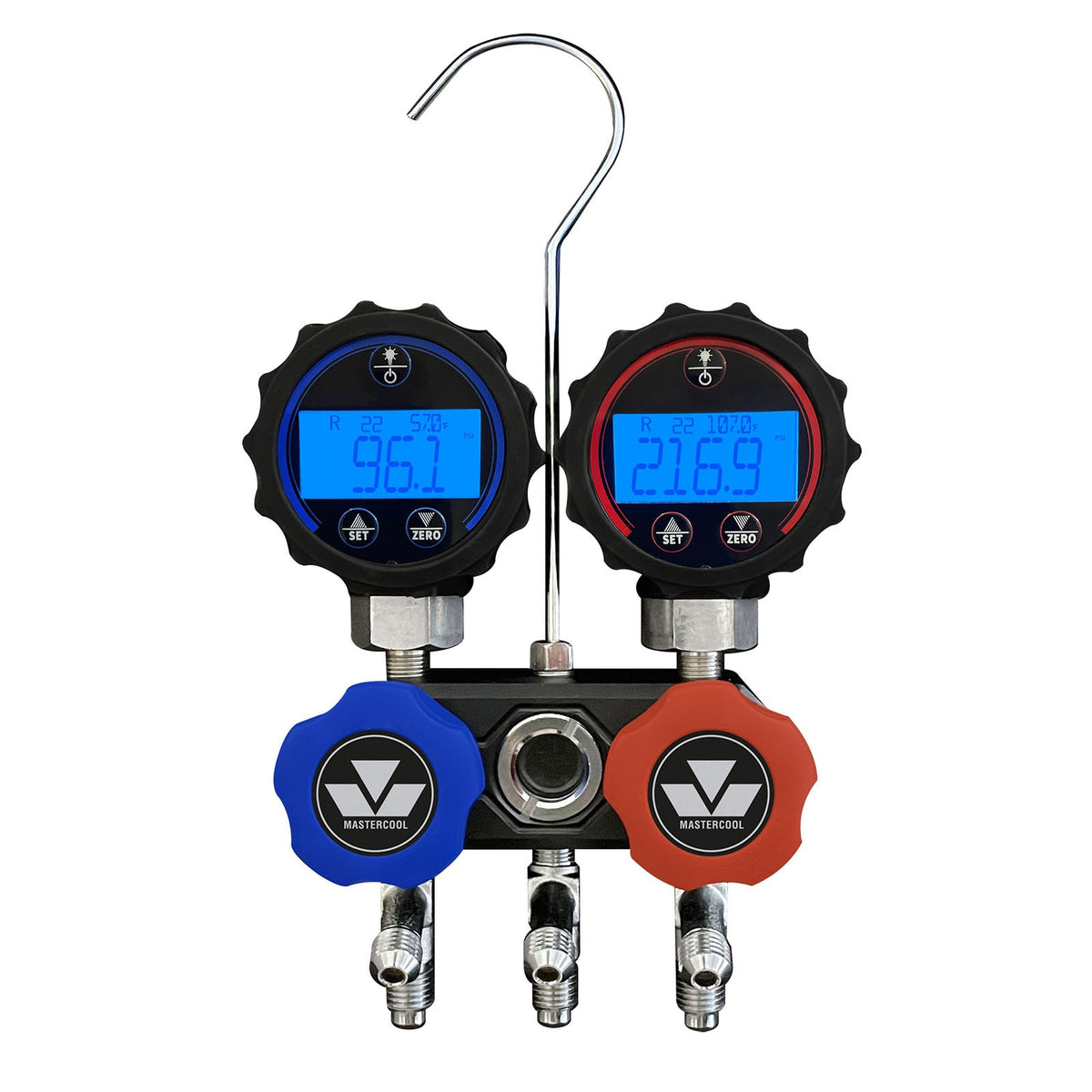 Mastercool Mini-Fold 94661 A2L Digital Charging Manifold w 60" RYB Hoses