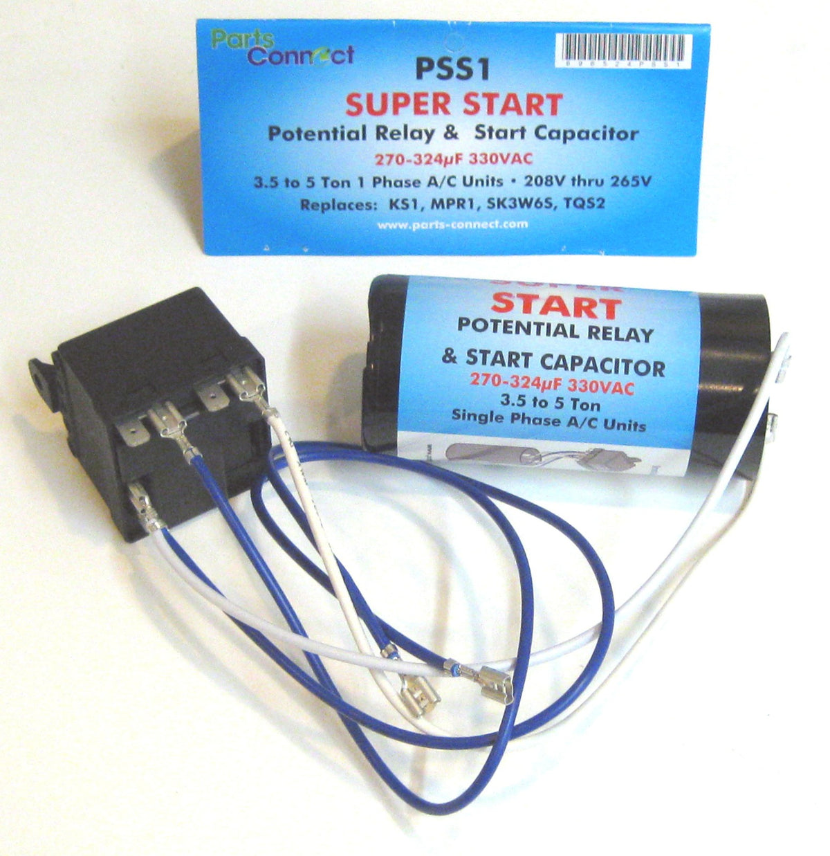 HVAC Air Conditioning Super Torque Kick Start Potential Relay & Capacitor PSS1