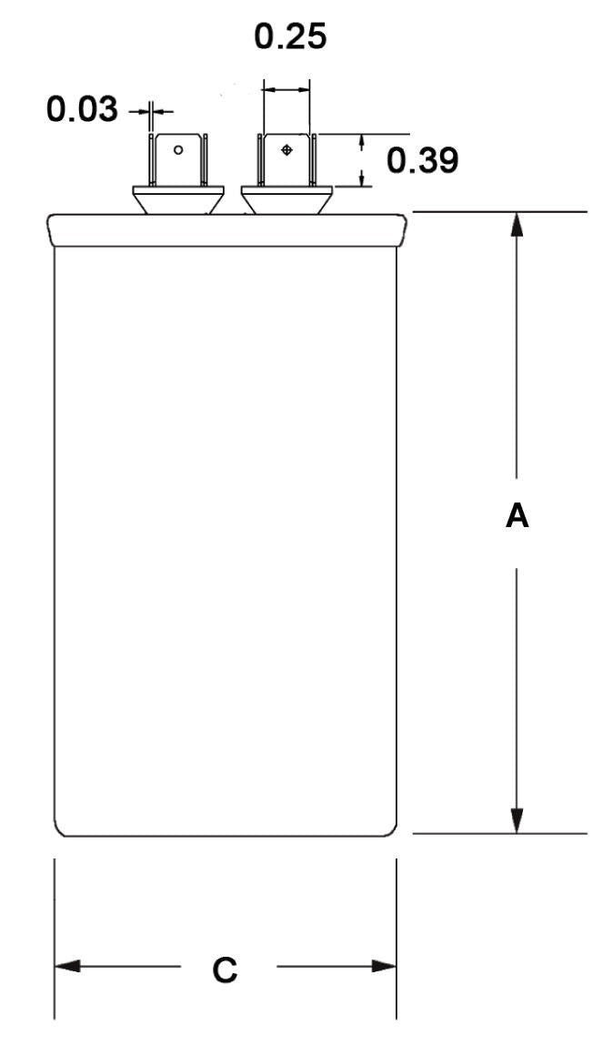 TitanPro TRC30 HVAC Round Motor Run Capacitor 30 MFD/UF 370 Volts