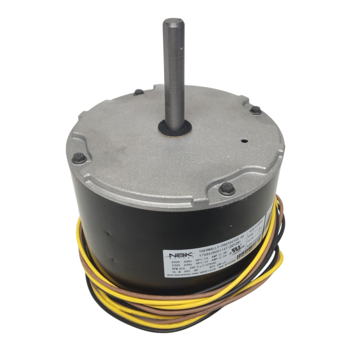 22129 NBK Condenser Motor for Carrier HB32GQ230 HC32GE229 1/12 HP 230V 810 RPM