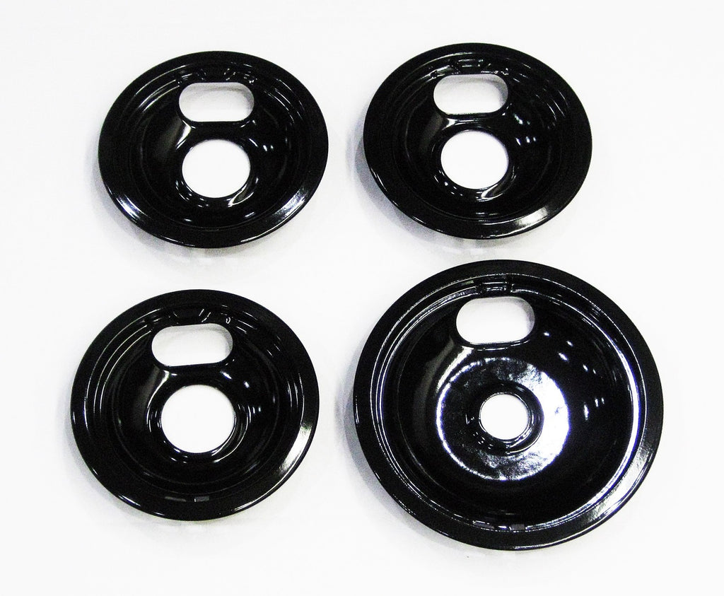 Range Burner Drip Bowl Set for Whirlpool 3 of W10290353 1 of W10290350 Porcelain