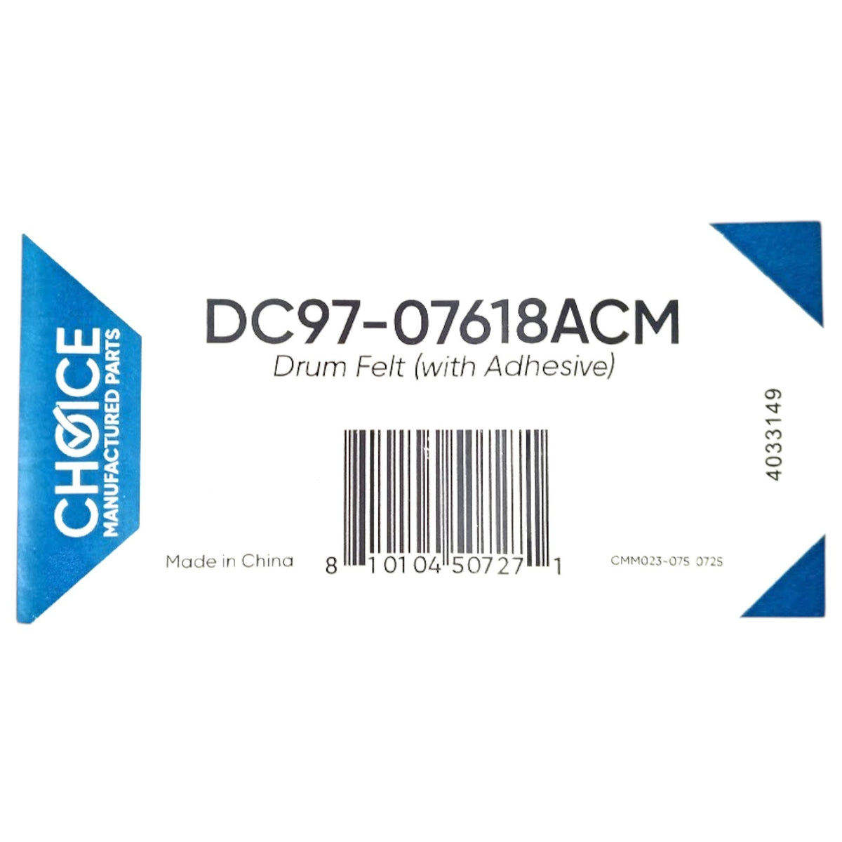 Choice DC97-07618ACM Clothes Dryer Felt Seal Gasket Pad for Samsung