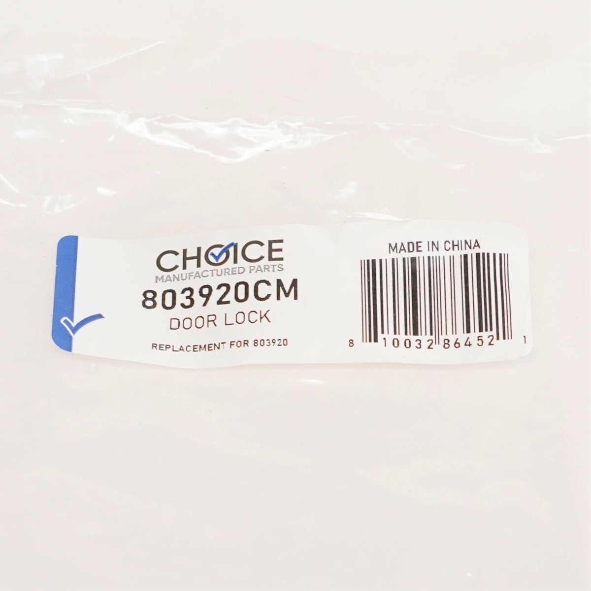 Choice Parts 803920 for Speed Queen Alliance Washing Machine Door Lock Switch
